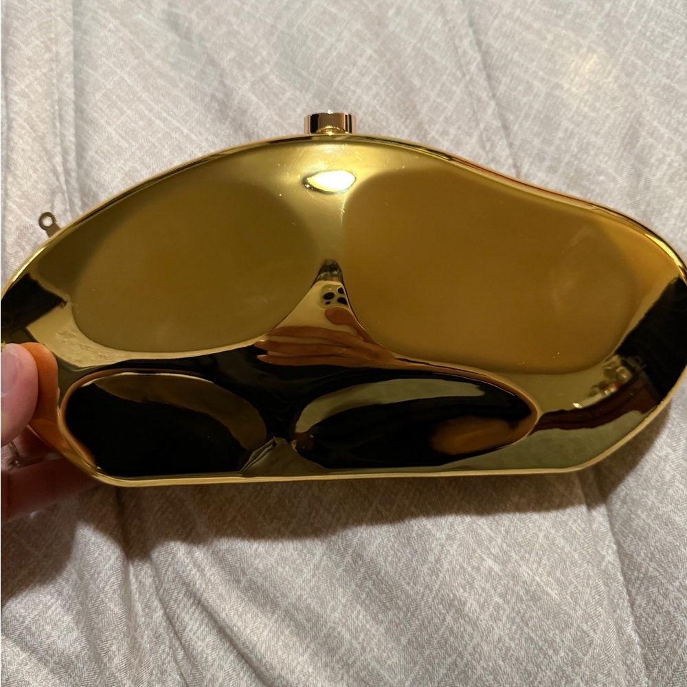 Gold Metallic Clutch